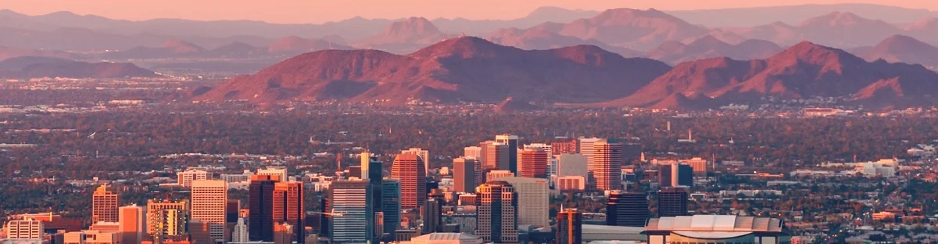 Sunset view of luxury limousine in Phoenix