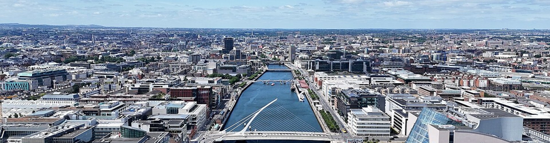 Luxury car parked near Dublin landmark