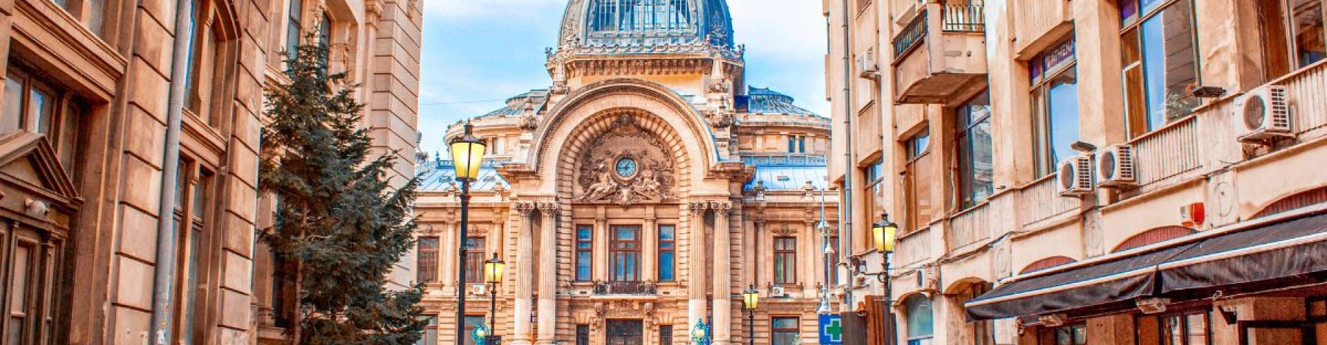 Luxury ride in Bucharest skyline