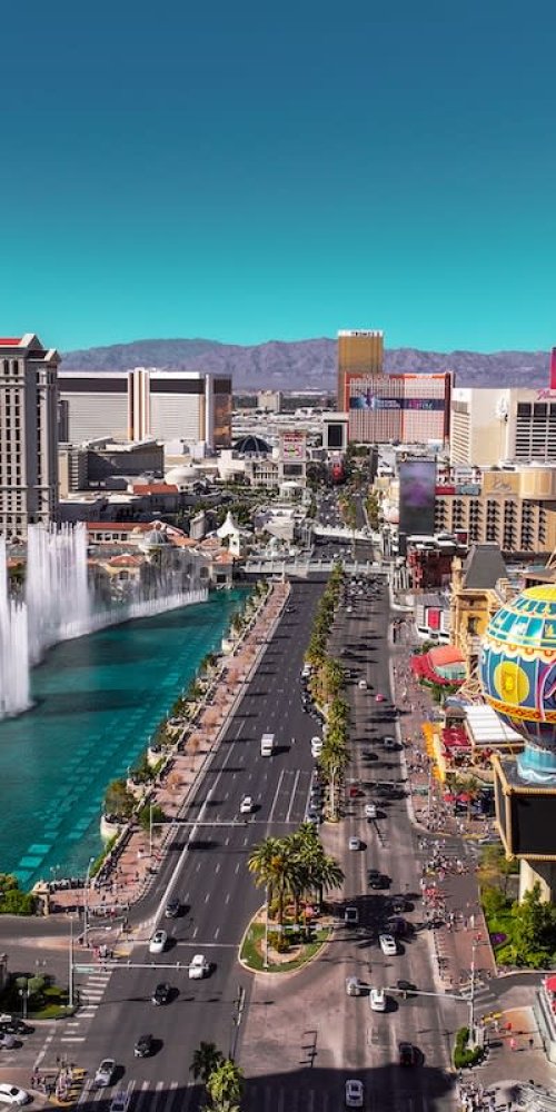 Luxury limousine interior in Las Vegas