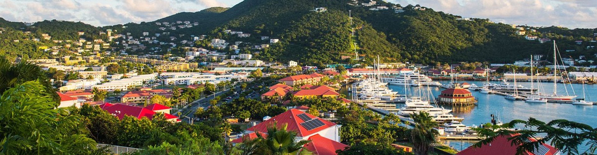 Luxury limousine in St Thomas sunset