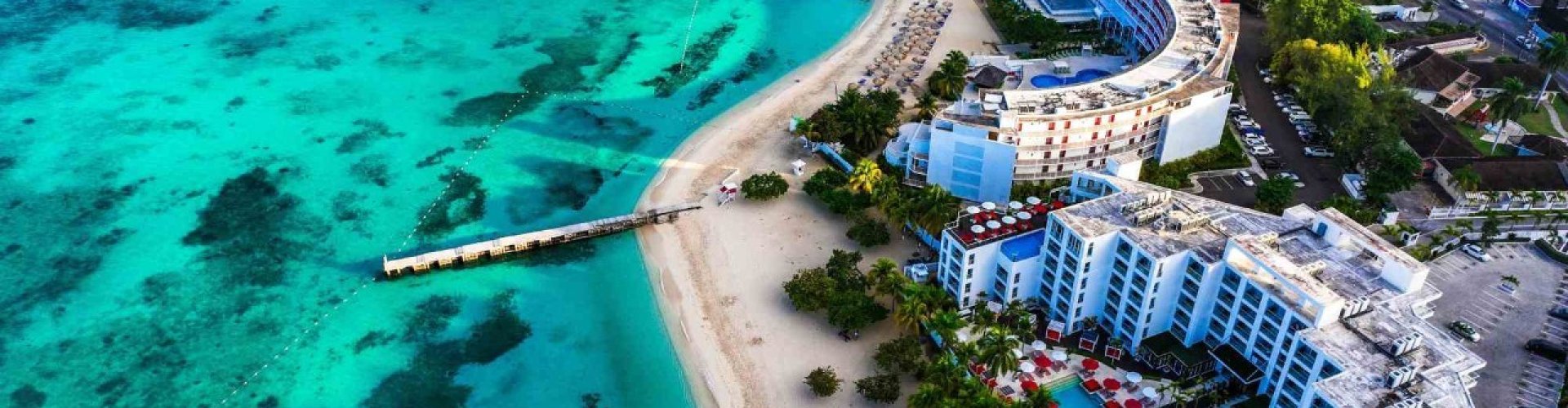 Luxury limousine on Montego Bay coast