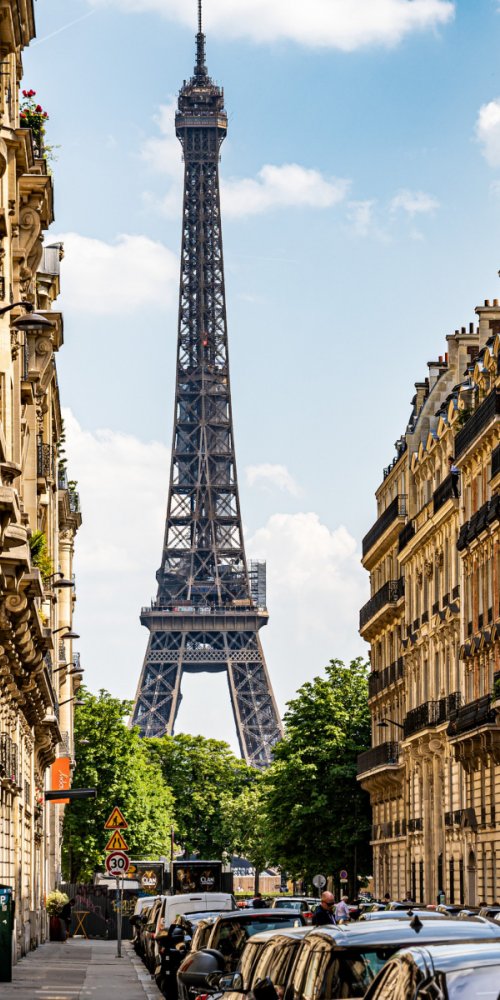 Luxury chauffeur driving through Paris