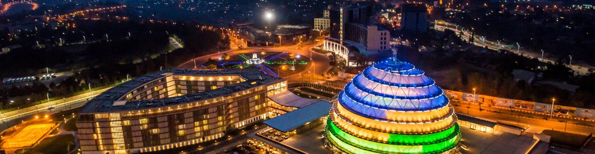 Luxury vehicle in Kigali at sunset